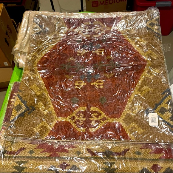 RARE! New Pottery Barn SW Tribal Kilim Pillow Cover, 18” #3 - Picture 7 of 9